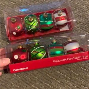 Crate&Barrel placecard holders/ napkin rings